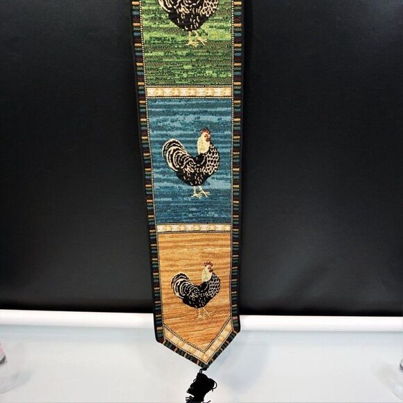 Rooster Bell Pull Kimble Hanging Wall Tapestry Farmhouse Chicken Barn Decor USA. - Picture 2 of 10